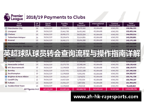 英超球队球员转会查询流程与操作指南详解 英超球队球员转会查询流程与操作指南详解
